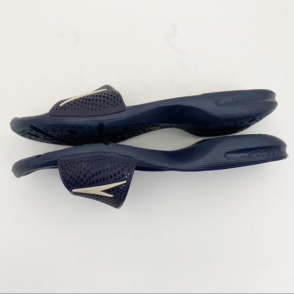 🌷SPEEDO Atami II Max Navy Blue Rubber Flat Slides - Picture 4 of 7
